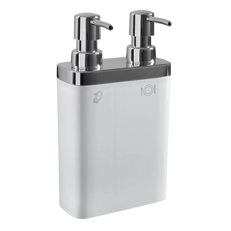 Dual Compartment Soap and Lotion Dispenser