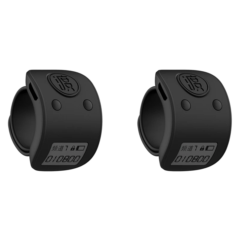 

2X Mini Digital LCD Electronic Finger Ring Hand Tally Counter 6 Digit Rechargeable Counters Clicker-Black
