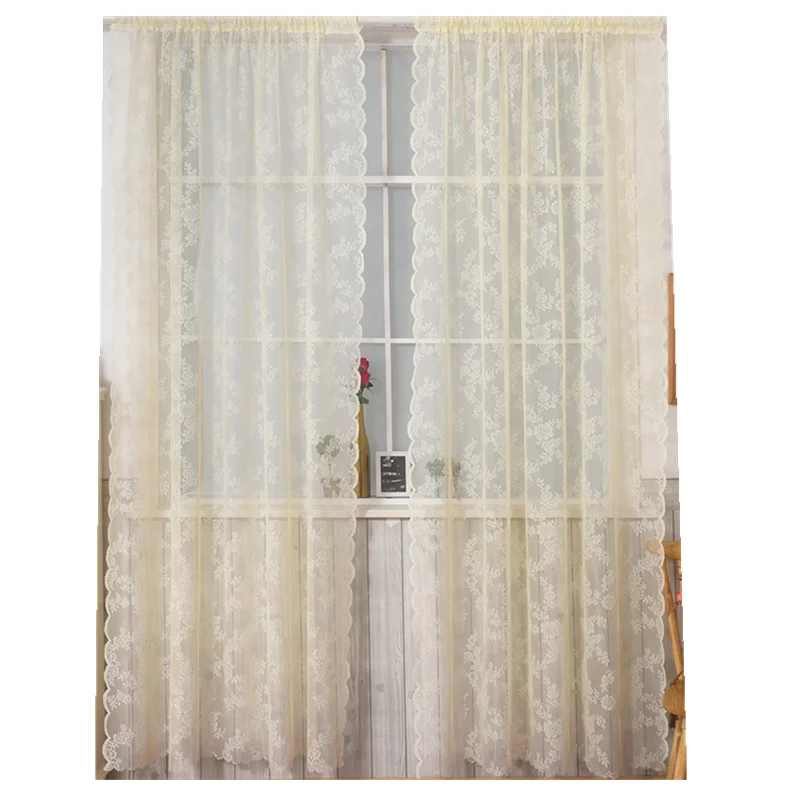 European Lace Sheer Curtains For Living Room Bedroom Window Tulle Drapes Serape 