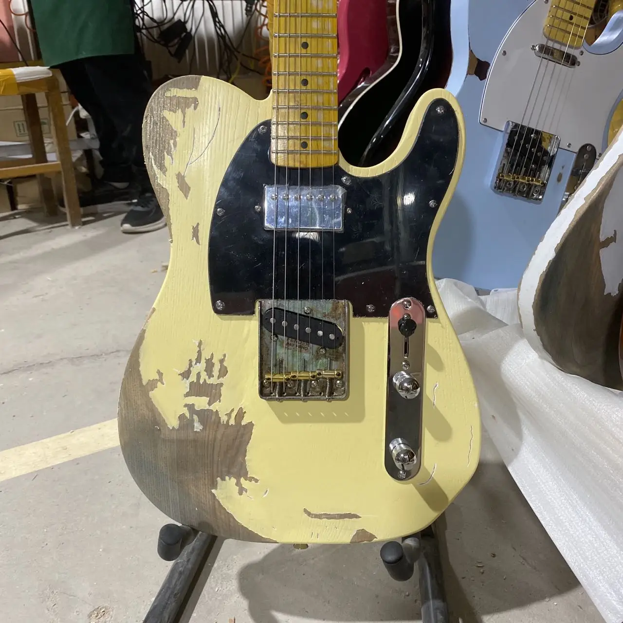 

Электрическая гитара Relic Tele, сотовый корпус, желтый цвет, кленовый гриф, 6 струн, бесплатная доставка