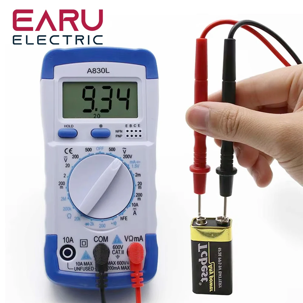 A830L LCD Digital Multimeter DC AC Voltage Diode Freguency Volt Tester Test Current Voltmeter Ammeter Meter Gauge Display Tool 4