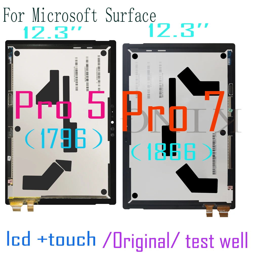 Lcd Pro5 Originale Da 12.3 "Per Microsoft Surface Pro 5 1796 Display Lcd Touch Screen Digitizer Assembly Surface Pro 7 1866 Lcd
