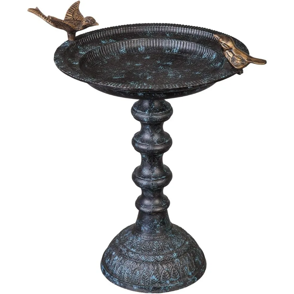 

Hummingbird Bird Baths for Outdoors, Metal Bird Bath Bowl with Stand, Ground Standing Bird Bath and Feeder for Garden Yard