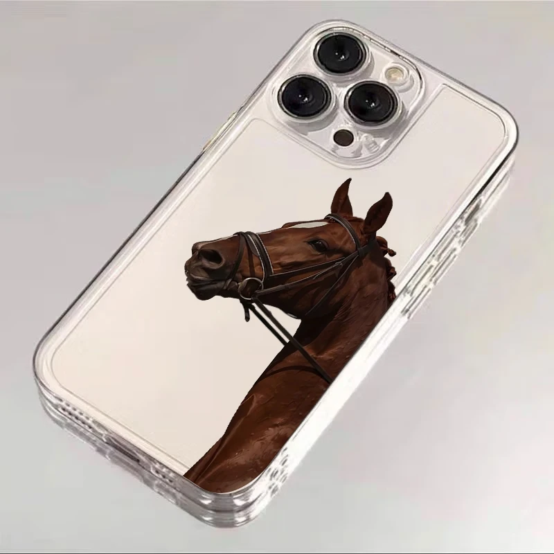 Elegant Animal Horse Soft Phone Cover Case