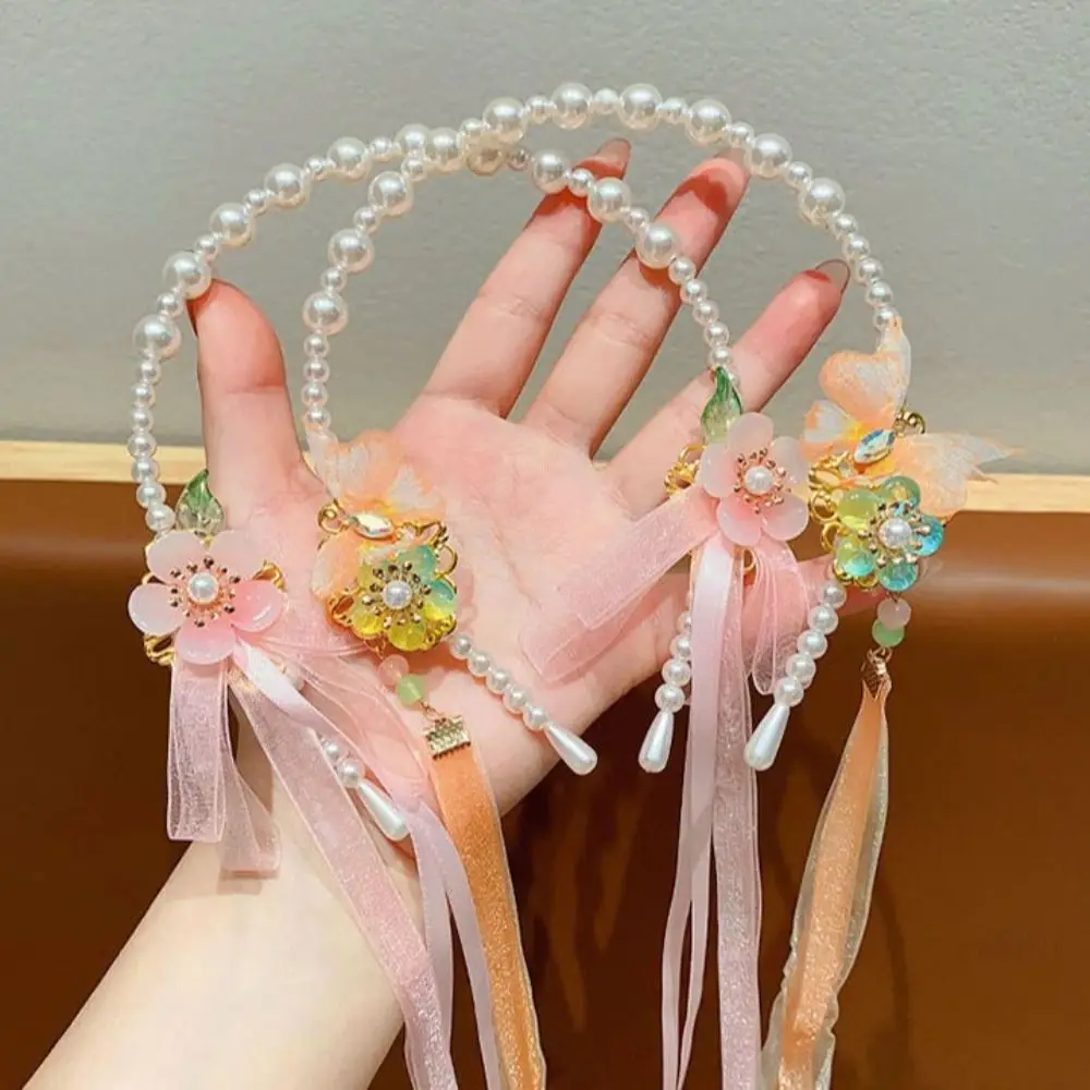 

Jewelry Exquisite Non-slip Women Tassel Children Barrette Flower Hairband Pearl Hair Hoop Kids Hair Band Butterfly Hair Hoop