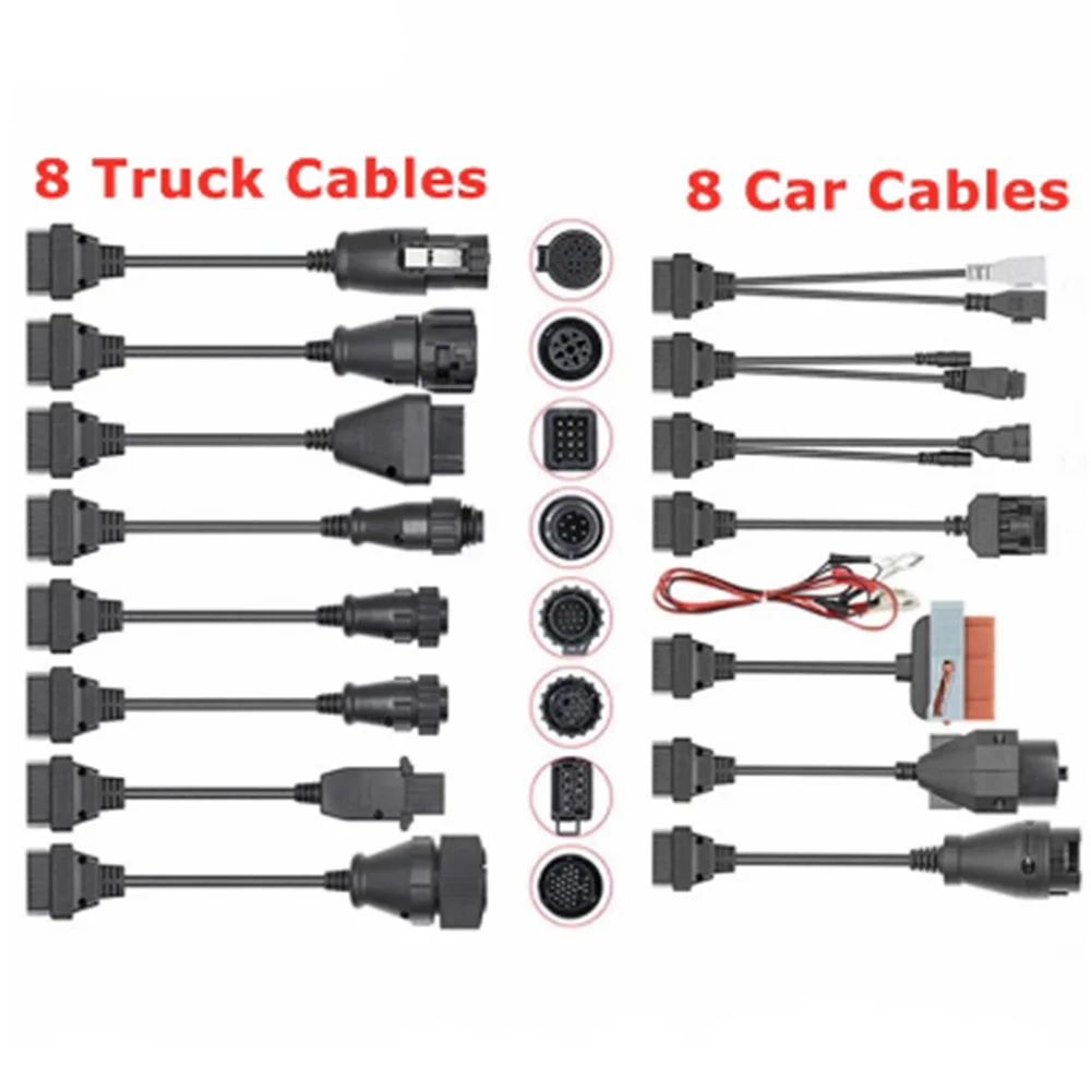 Full-Set-8-Cables-For-Truck-Car-OBD-OBD2-Diagnostic-Connector-8pcs-Car ...