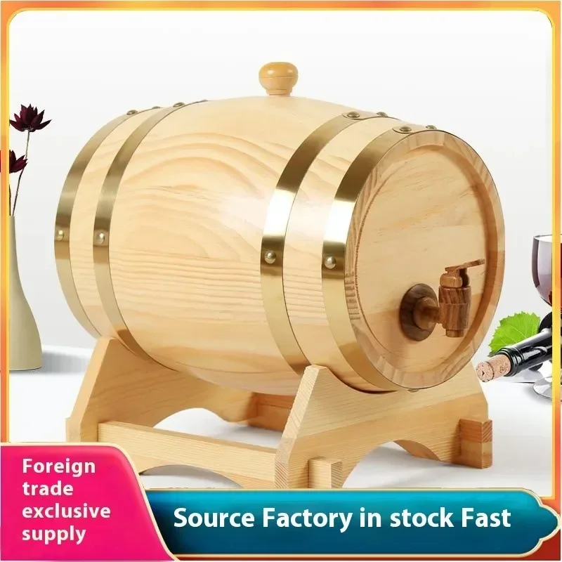 Wood Wine Barrel Vintage Oak Beer Brewing Accessories Whiskey Storage Container Home Decoration Bar Tools Wine Making 1L 1.5L 3L