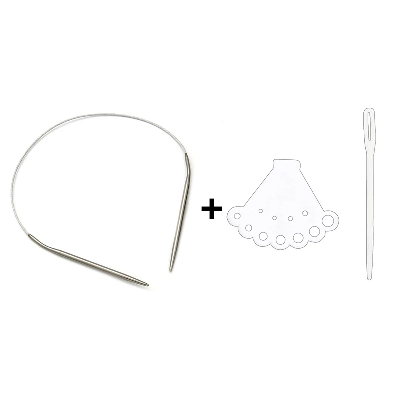 Stainless Steel Circular Knitting and Crochet Needle Set for DIY Weaving and Crafting