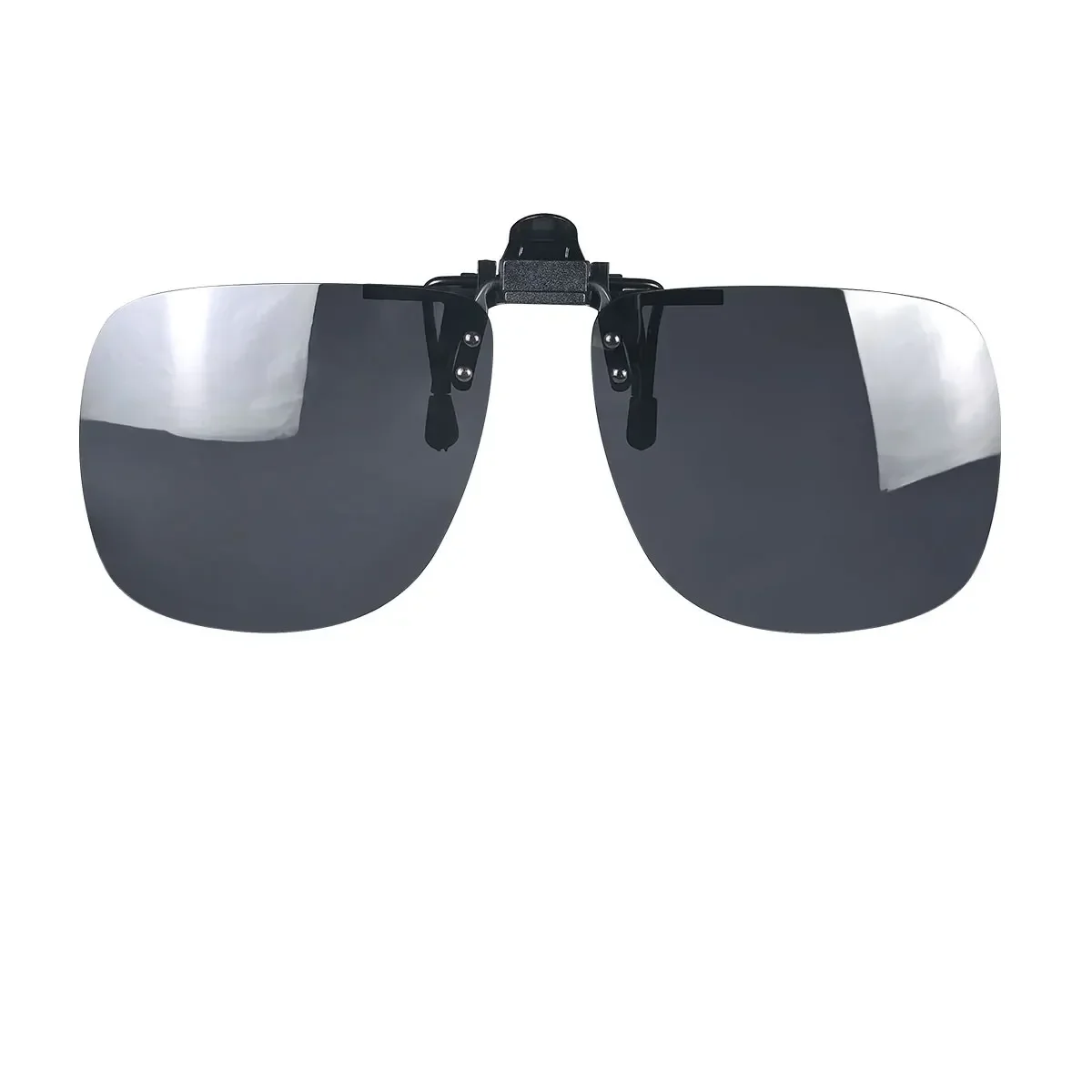 Enhanced Sleep-Optimized Polarized Clip-On Sunglasses - Large Square Shape with Orange and Yellow Lenses