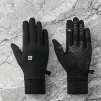 Ski Liner Gloves 1 Pair, Touchscreen Winter Gloves with Anti-Slip Palm, High Elastic Gloves for Men Women, Flip Fingertip Design 3