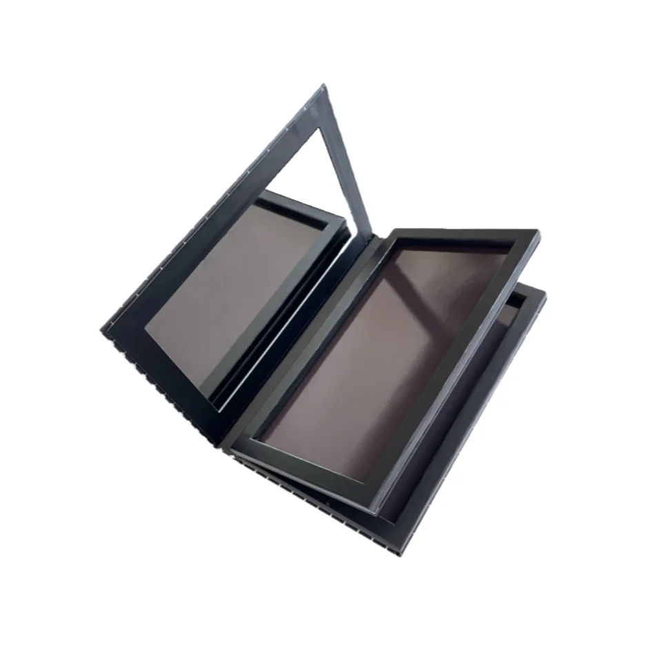 Double Side 2 Layer Book Shape Empty Magnetic Eyeshadow Makeup Palette with Mirror,Fits Standard and Deep Pans 6