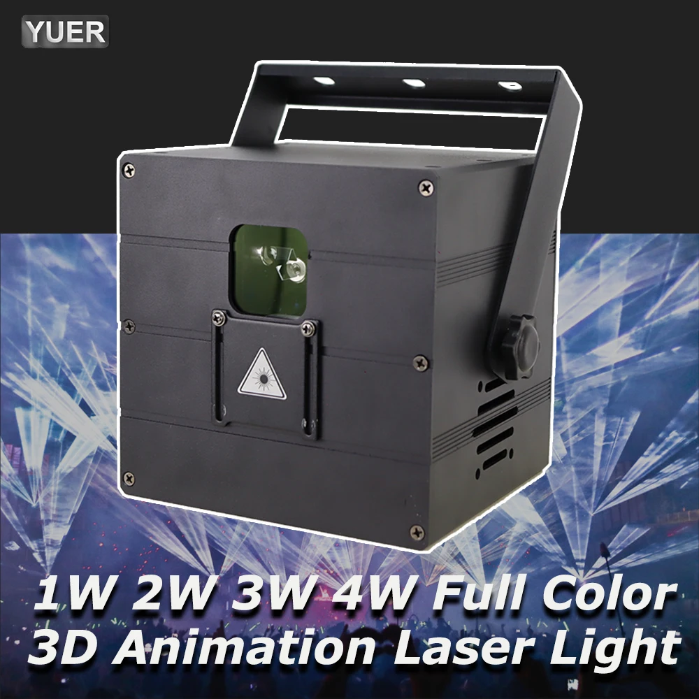 1W 2W 3W 4W Rgb 3D Animation Beam Scanner Stage Laser Light Projector Dj Disco Bar Club Home Party Dance Floor Xmas Effect Show
