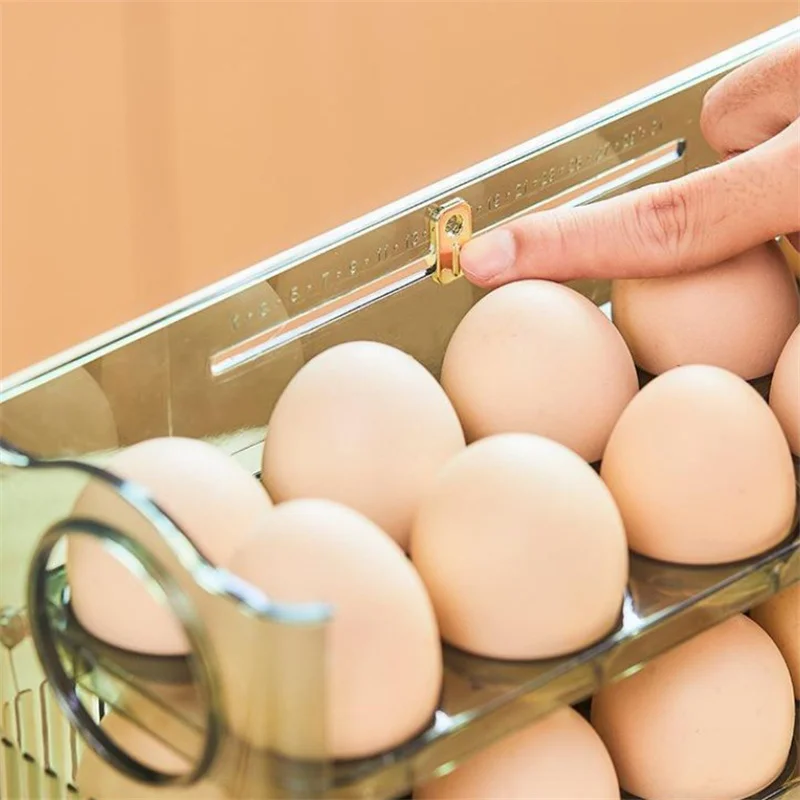 Egg Storage Box Egg Case Holder Tray Organizer 30 Grids For Refrigerator egg carton