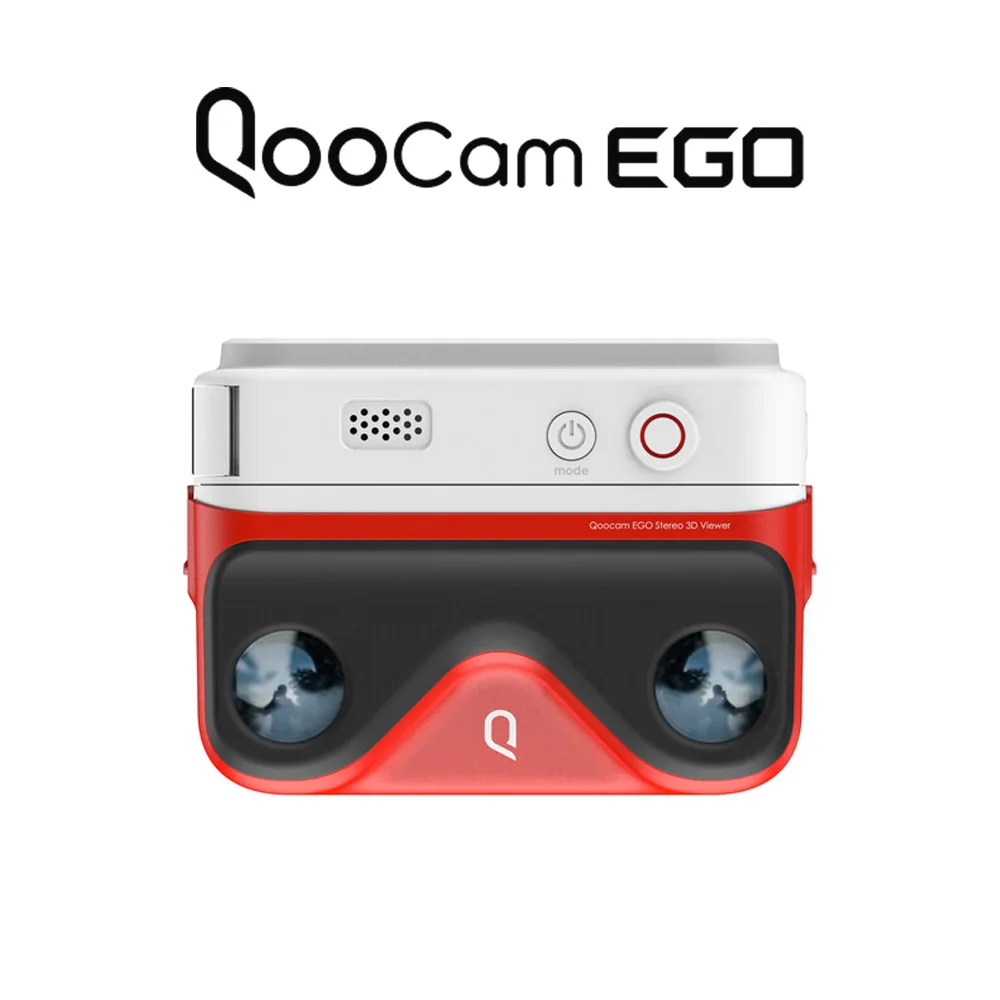 KanDao QooCam EGO 뷰어 통합 3D 카메라, 지지대 DNG 포맷, 24MP 3D 사진, 2.54 인치 터치스크린, 마그네틱 UHD 뷰어, 160g IP67