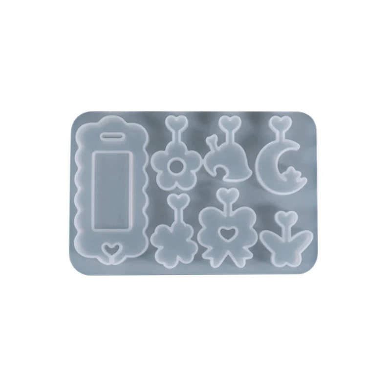 

DIY Crystal Epoxy Quicksand Pendant Keychain Mould Seven-Link Pendant Listing Silicone Mould