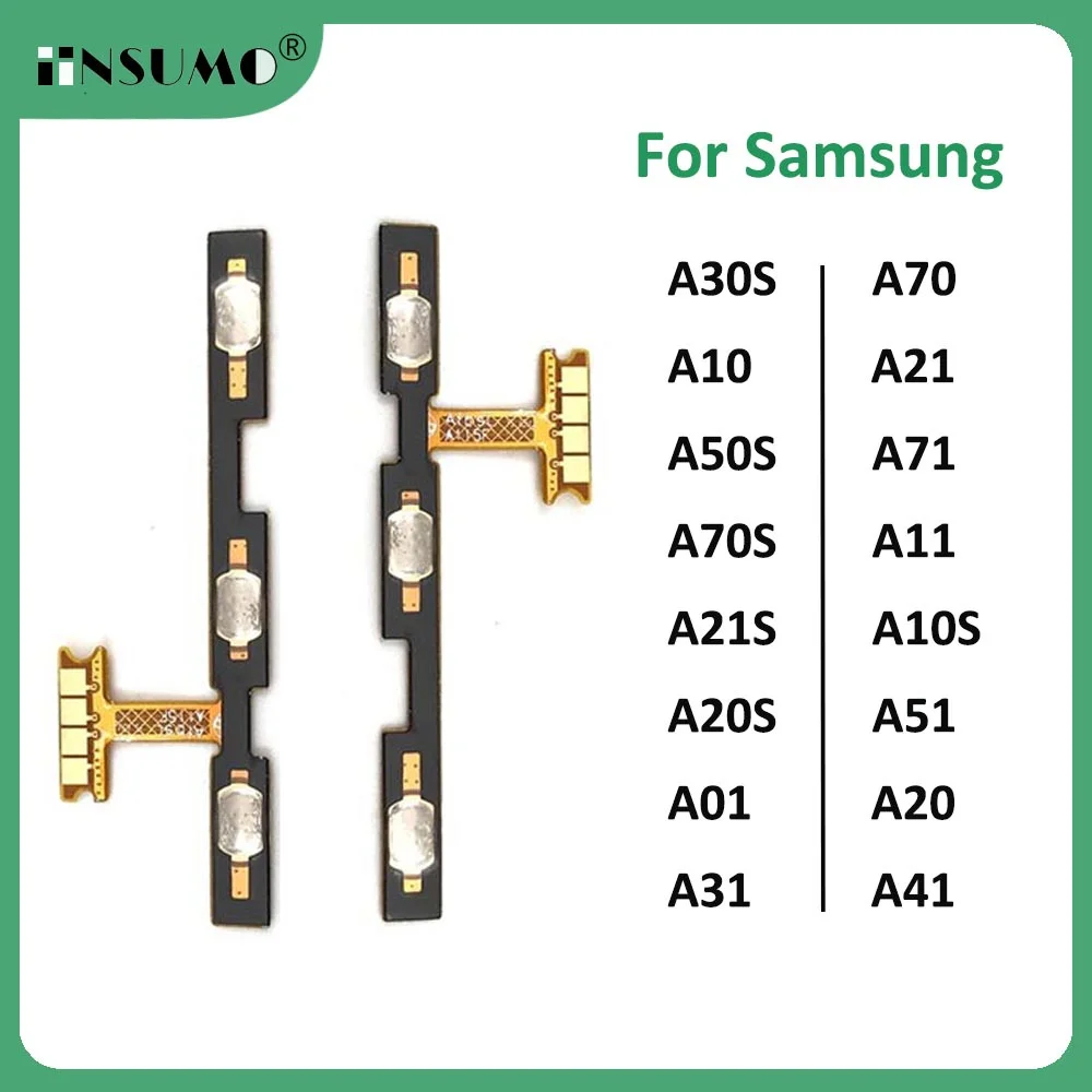 

iinsumo Power On Off Volume Key Button Flex Cable For Samsung A10 A20 A30 A50 A70 A01 A11 A10s A71 A20s A21s A30s A51 A31 A50s