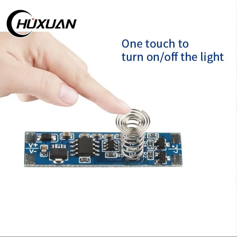 LED Dimmer Switch Smart Light Switch Smart Dimmer Switch LED Strip Switch Lamp Dimmer 1pc Induction Module 5v 12v 24v 4A Turn On/off Dimmable Touchless Ir Hand Sweep Wave Wardobe Cabinet PIR Induction Sensor Switch