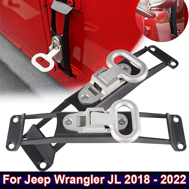 Charnière de porte extérieure de voiture, pédale pliante, accessoires pour  Jeep Wrangler JL 2018 – 2022, Kit d'escalade - AliExpress