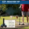 Folding Elderly Walking Stick With Buffered T Handle And Pivoting Quad Base Walking Stick Cane With LED Light And Alarm 2