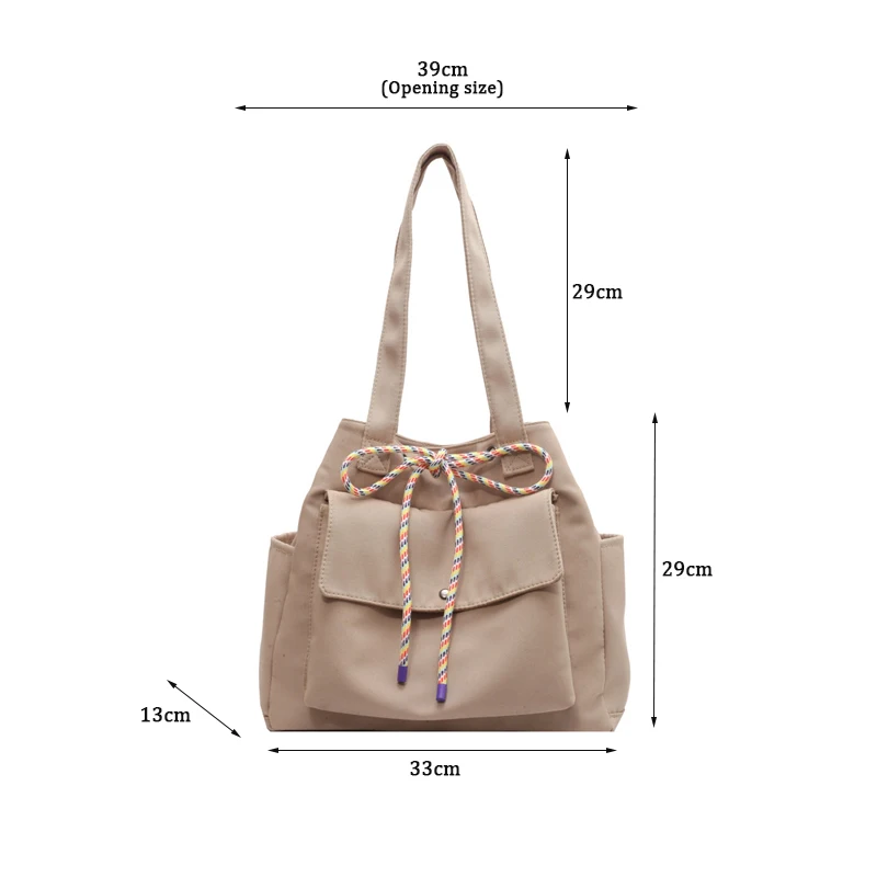 Bag women 2022 new trendy retro simple large-capacity bucket bag fashion  all-match drawstring shoulder messenger bag - AliExpress