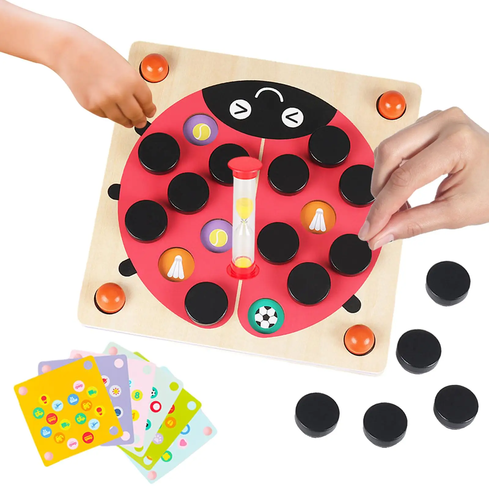 

Wooden Memory Chess Game Sensory Toy Parent Child Interaction Funny Beetle Memory Game for Children Kids Preschoolers Preschool