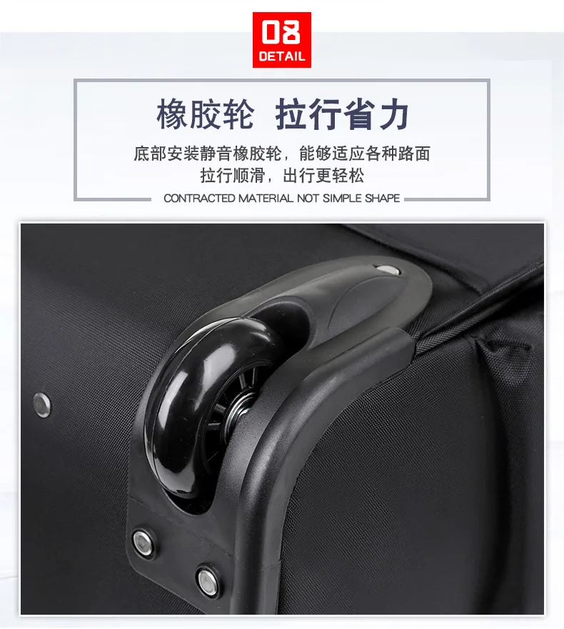 Tragbarer Outdoor-Rollrucksack für Erwachsene, Reise-Laptop-Tablet-Tasche mit Rädern, Gepäck für Geschäftsreisen, College-Reisetaschen – Detail 15