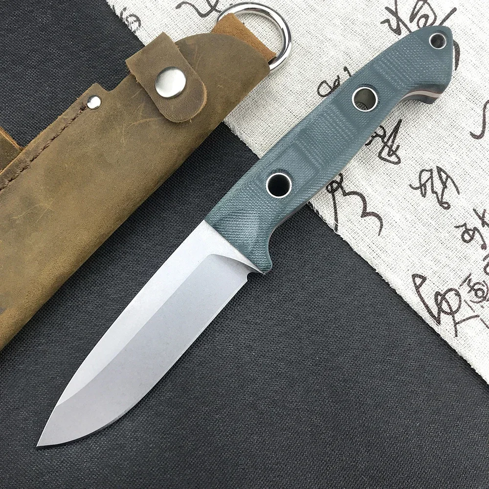 Description Picture 3 of itemPortable 162 Bushcrafter Survival Fixed Knife S30V Blade G10 Handle Outdoor Camping Hunting Knives Tactical Combat EDC Tool Gift