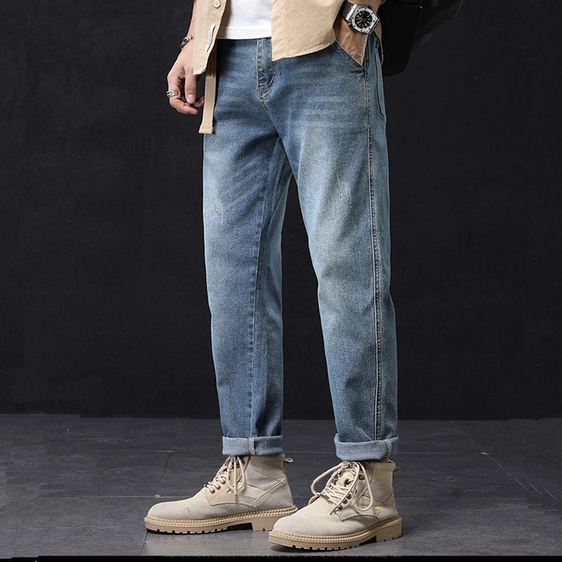 Baggy Jeans Men Harem Pants Loose Fit Wide Leg Vintage Clothes Casual Male Denim Trousers Streetwear  Pockets HipHop Kpop