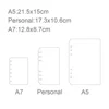 2 Pcs/set Elastic Transparent Seperator Base Plate For A5 Personal A7 Spiral Rings Notebook 6 hole Loose Leaf Diary Journal 2