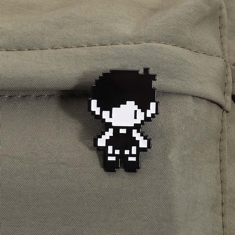 RPG Spiel Omori Pixel Figur Emaille Pin Anime Cosplay Omori Aubrey Kel Hero Sunny Metall Broschen Revers Abzeichen Lustige Schmuck Geschenke – Detail 15