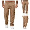 Men's Cargo Trousers Elastic Waist Elastic Multi-pocket Loose Combat Work Pants Outdoor Fitness Sports Casual Pants S-4XL 2