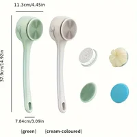 Hot Selling USB Electric Long Handle Silicone Bath Brush Electric Rotating Body Shower Cleaner Brush for Body with 4 Brush Heads 4