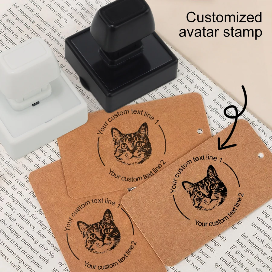 pet portrait stamps, DIY dog shaped stamps, personalized cat and dog souvenir gifts, large-sized 5-color ink