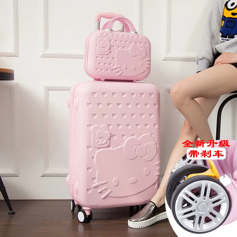 thumbnail image 1 of Sanrio-Equipaje de Hello Kitty Kawaii Anime, cubierta con carrito de 20 y 24 pulgadas, Maleta de viaje Universal con ruedas para estudiantes, regalos bonitos, 1 of 5