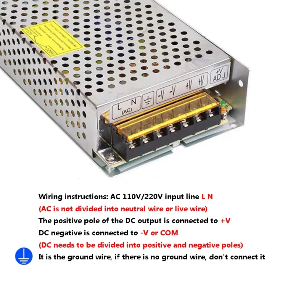 500W 스위칭 전원 공급 장치 12V 220V AC에서 DC 5V 전원 공급 장치 LED 스트립 조명용 24V 220V 2A 3A 5A 10A 20A 30A 50A 변압기
