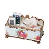 European Retro Resin Plastic Tissue Boxes Hotel Home Living Room Bedroom Desktop Storage Box Originality Paper Extraction Box 5