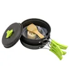 Camping Cookware Frying Pan 2 Person Picnic Set DS200 Easy Carrying Pot Pan Set 5