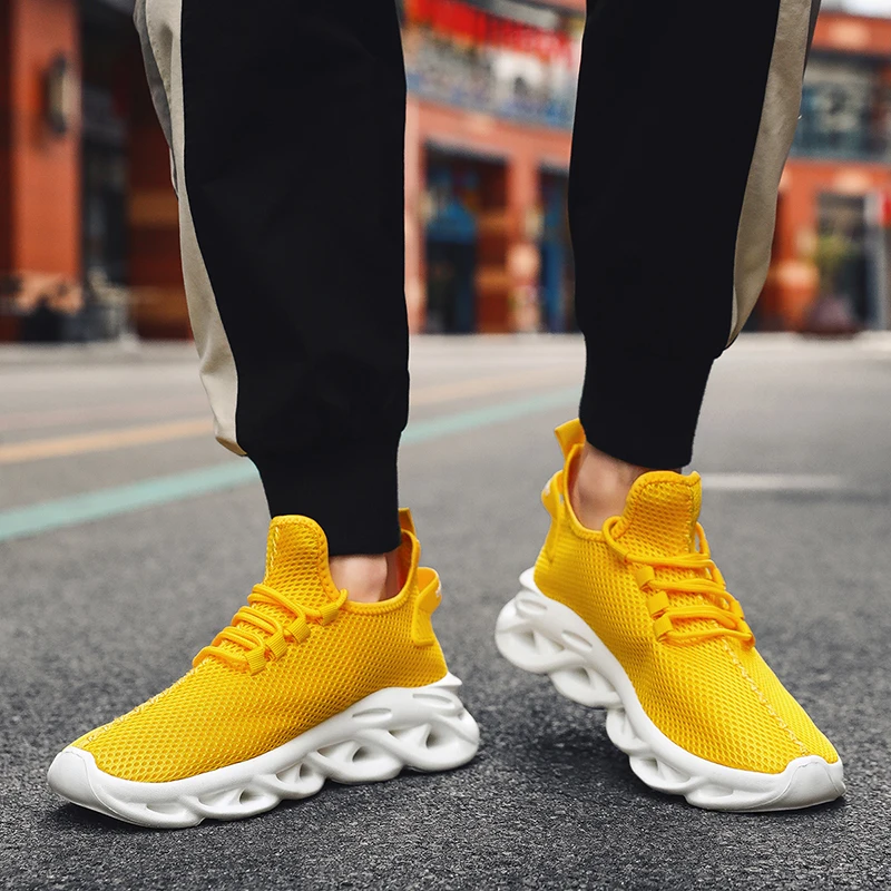 MAEDEF Running Shoes Men Sneakers Outdoor Walking Sports Shoes Leisure Sneaker Men Trendy Breathable Casual Shoes Male Footwear