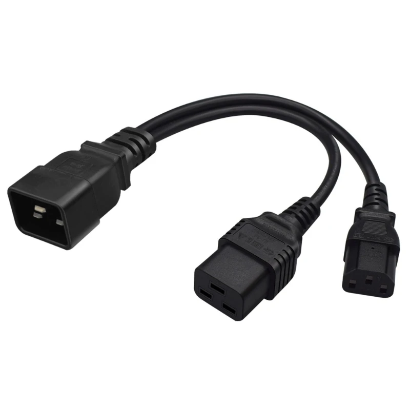 

C20 Male to C13+C19 Female Comb Power Converter Adapter Cable Cord 16-20A 250V