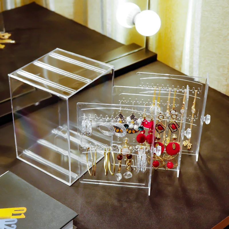3-layer Jewelry Display Stand Jewelry Boxes and Packaging Ring Box Necklace Holder Earring Organizer Storefront Cabinet