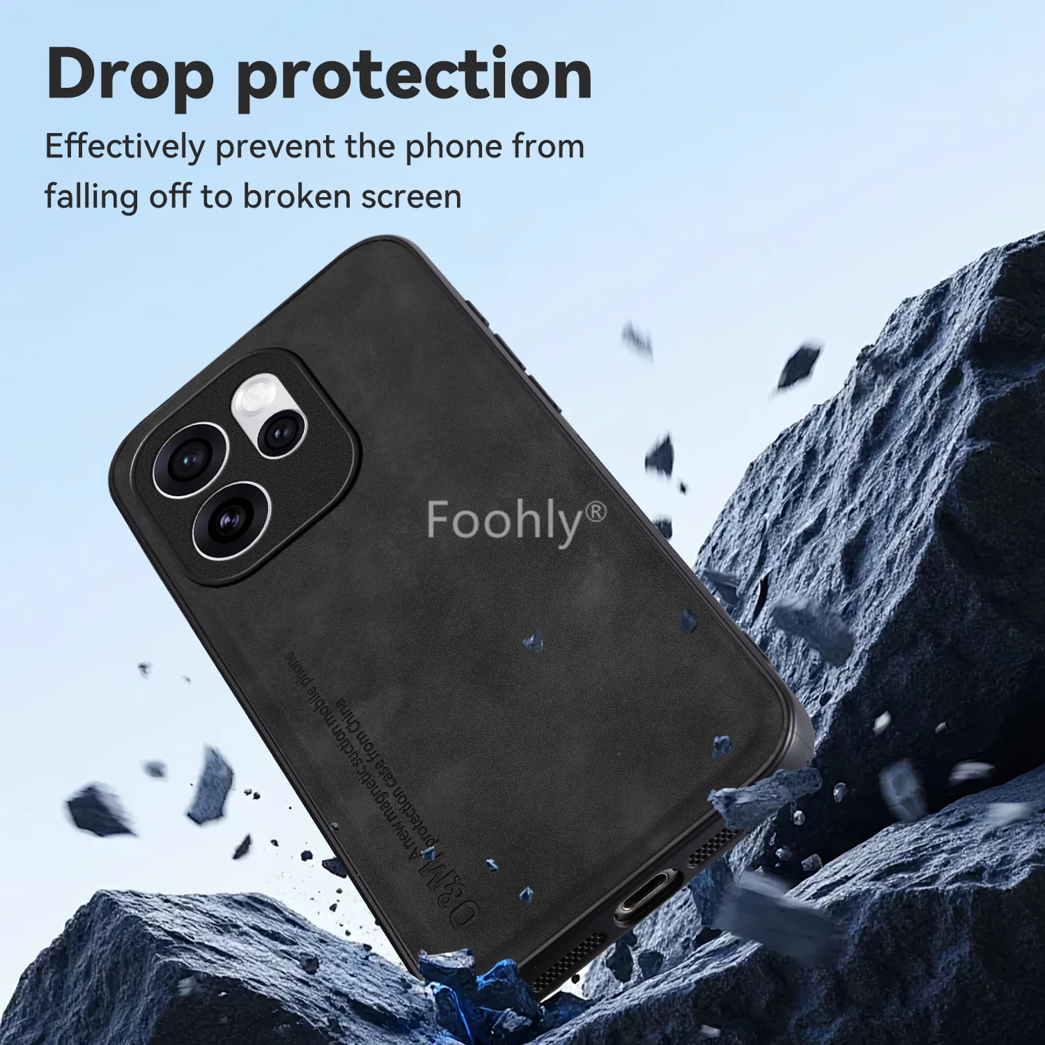Nubuck Leather Shockproof Magnetic Protective Phone Case
