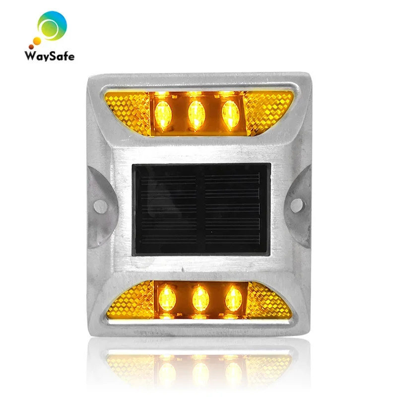 Solar Powered Road Stud Reflector Deck Dock Light Aluminum Housing Flash Mode Or Steady Mode Price solar ground lights