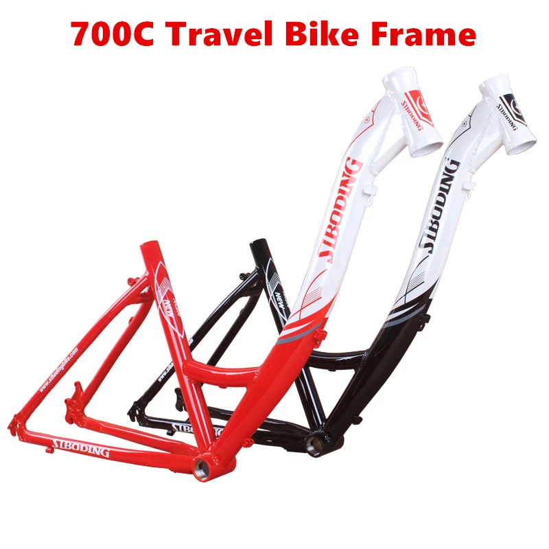 High Quality 700c Alloy Aluminum Travel Bicycle Frames for Disc Brake Bike Parts Low Beam Long Distance Touring Cycling