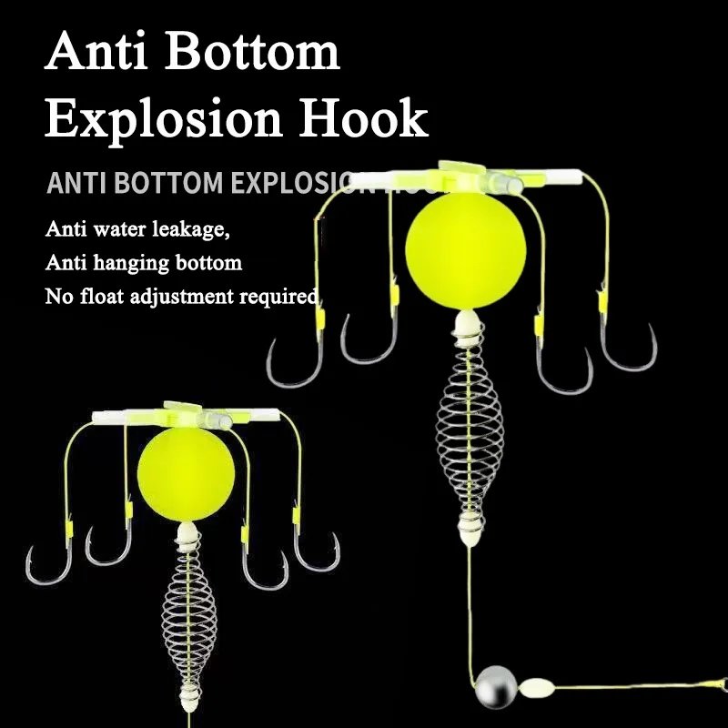 String Haken Angeln Köder Käfig Vier Haken Carbon Stahl Linie Gruppe Feeder Sinker Float Sharp Angeln Frühling Köder Käfig Meer Werkzeuge – Detail 2