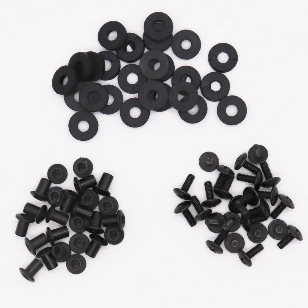 100/set black cross head Chicago screw rubber washer custom Kydex gun blade holster mounting kit