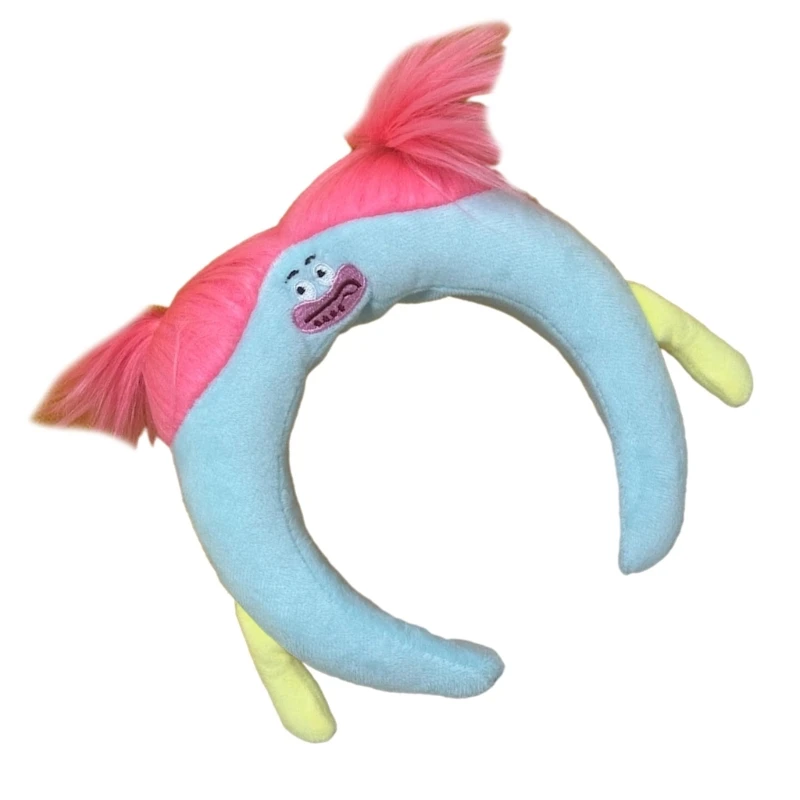 

Adorkable Clown Headpiece Prom Birthday Hair Bands Headwear Cartoon Devil with Plaits Colorful Hair Headpiece