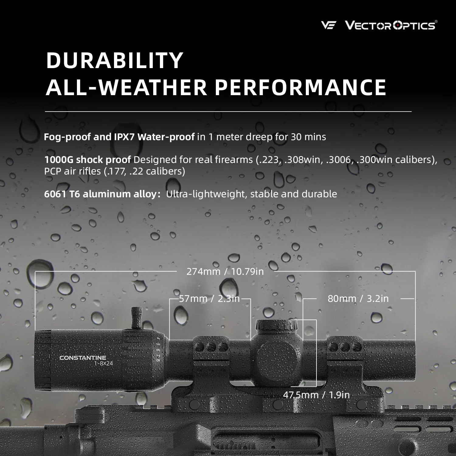 Vector Optics Constantine 1-8x24 FFP RAR LPVO Riflescope With FMC Lens&Ture 1x Power For Both-Eyes-Open Shooting,Competition 6