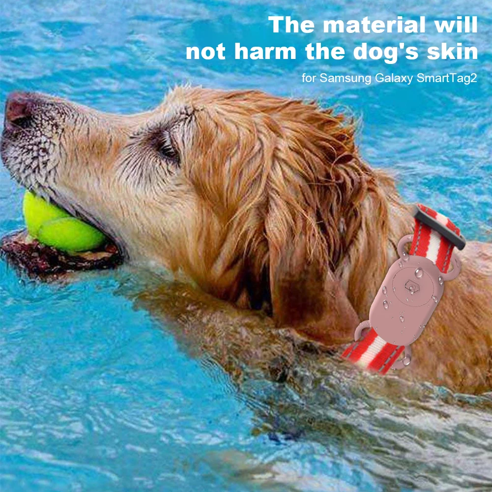 Silicone Case Dustproof Protective Cover Dog Collar Holder Anti-Drop Finder Sleeve Accessories Anti-Scratch for Galaxy SmartTag2
