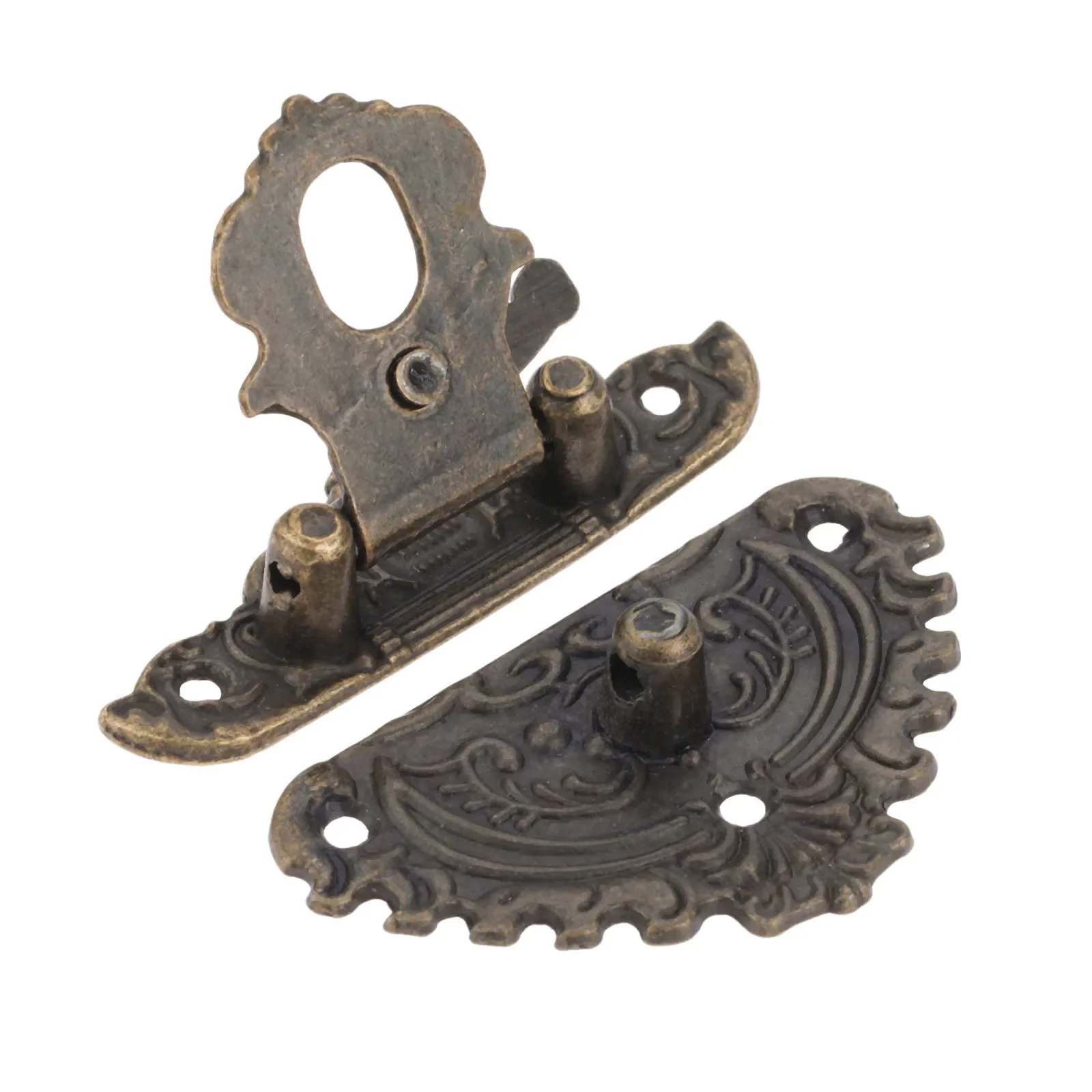 Jewelry Box Hasps Antique Bronze Hasp Latch Mini Cabinet Buckle Decorative Handle 50*56mm