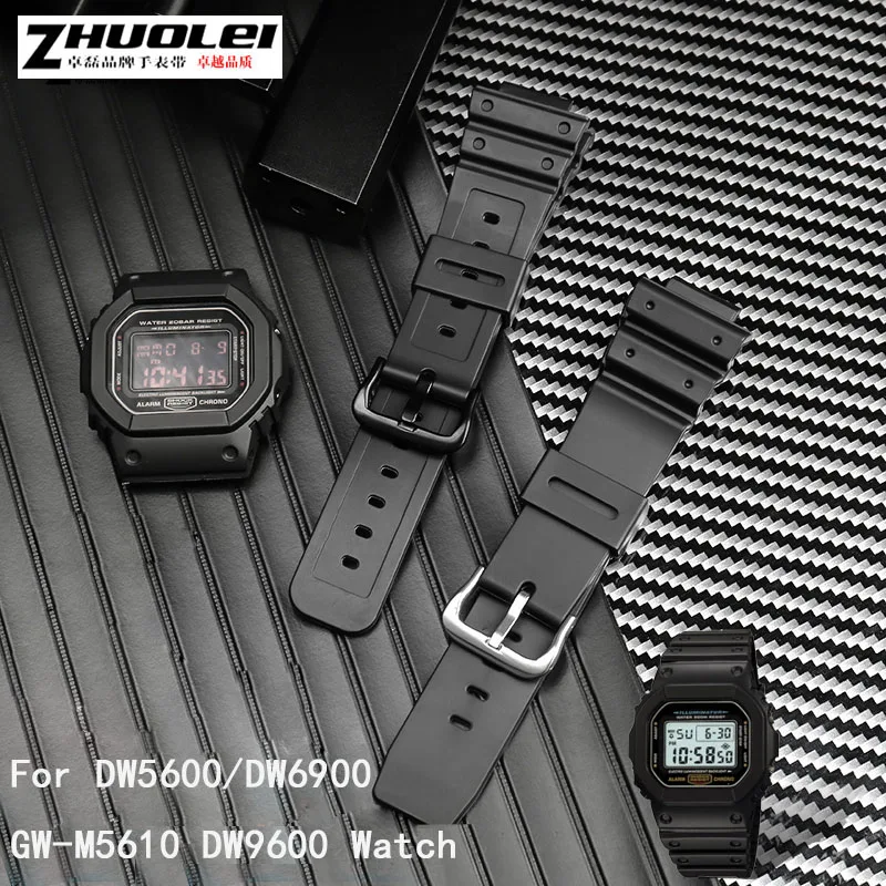 Per Casio G-Shock Gw-M5610 Dw5600 Dw5700 Dw6900 Smart Watch Cinturini Impermeabili Uomo Sport Silicone Piccolo Cinturino Quadrato In Resina